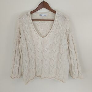 Zara Cable Knit Sweater Size Small